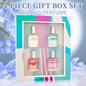 4-Piece Women's Perfume Gift Set, Long-Lasting Eau de Parfum Spray with 4 Unique Scents, Ideal for Halloween, Christmas & Holiday Gifts, 0.51 Oz