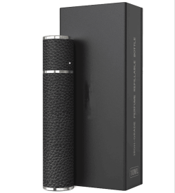 PSXCYB010black  10ml luxury perfume bottle, portable perfume bottle, magnetic suction leather leak-proof Refillable perfume bottle cologne spray