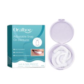 Oralhoe Adjustable Snap Dentures Comfortable Natural Temporary Fillings Braces Orthodontic Gap Kit (Option: 2PCS)