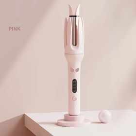 Automatic Hair Curler, 28mm Barrel, 4 Temperature Modes, Negative Ion Generator, Smart Timer And Sensor, Auto Off For Safety (Color: Pink)