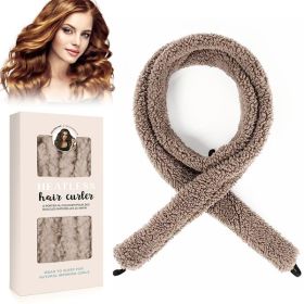 Satin No-heat Curling Rod, Lazy Natural Soft Wave DIY No-heat Curls, Suitable For Overnight Use Before Bed, Suitable For All Hair Types - Light B (Option: Light brown)