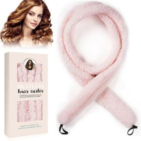 Satin Heat-free Curling Rollers, Lazy Natural Soft Wave DIY Heat-free Curls, Suitable For Overnight Use Before Sleep, Suitable For All Hair Types (Color: Pink)