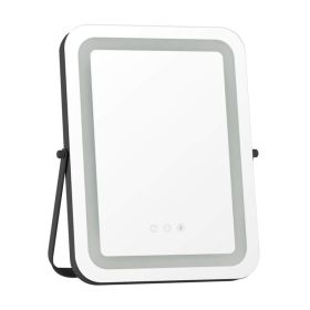 Makeup Mirror with 3 Color Dimmable Lighting for Women's (Color: Black, Type: Vanity Mirror)