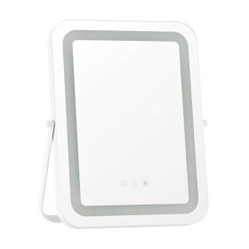 Makeup Mirror with 3 Color Dimmable Lighting for Women's (Color: White, Type: Vanity Mirror)